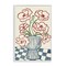 Stupell Industries Flower Vase on Minimal Checkered Framed Giclee, design by JJ Design House LLC